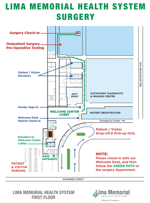 outpatient surgery map